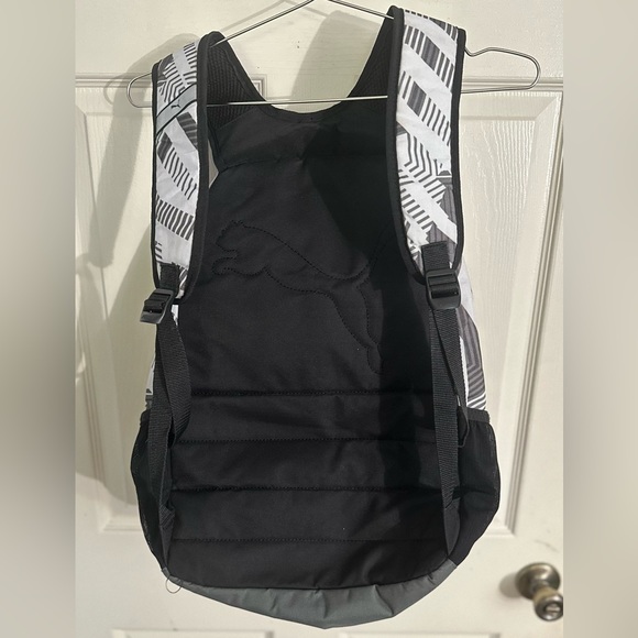 PUMA Full-Size Backpack TONS of Storage Laptop Cell Tablet Black White Gray - Picture 8 of 15